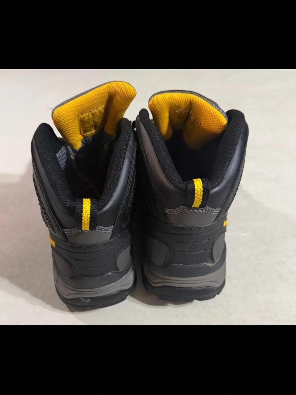 Skechers Men's Gray and Yellow Steel-Toe Work Boots
